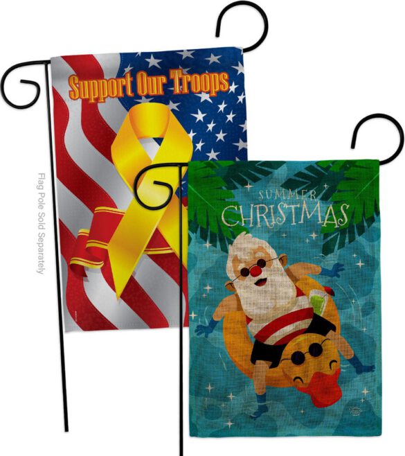 Christmas In Summer - Fun In The Sun Summer Vertical Impressions Decorative Flags HG190075 Made In USA - Image 34