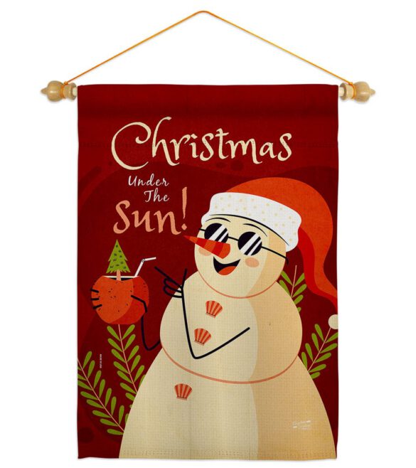 Christmas Under The Sun - Fun In The Sun Summer Vertical Impressions Decorative Flags HG130343 Made In USA - Image 19