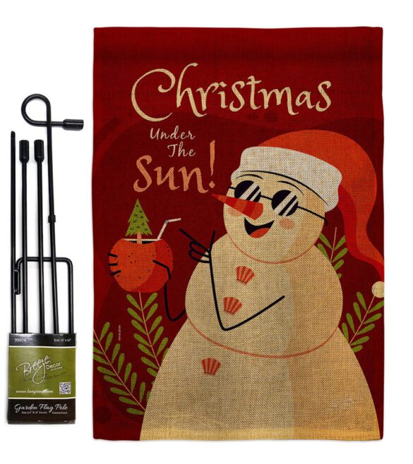 Christmas Under The Sun - Fun In The Sun Summer Vertical Impressions Decorative Flags HG130343 Made In USA - Image 25