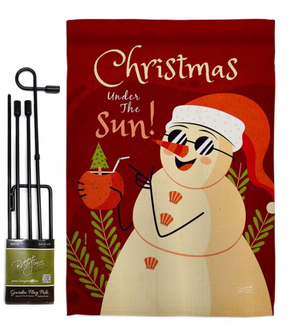 Christmas Under The Sun - Fun In The Sun Summer Vertical Impressions Decorative Flags HG130343 Made In USA - Image 4