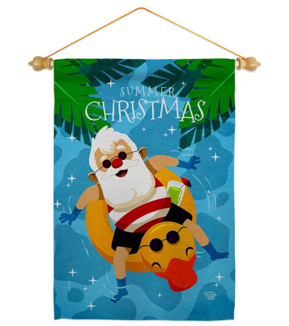 Christmas In Summer - Fun In The Sun Summer Vertical Impressions Decorative Flags HG190075 Made In USA - Image 19