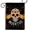 Dia de Muetos Skull - Halloween Fall Vertical Impressions Decorative Flags HG120073 Made In USA