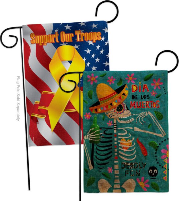 Dia de Muetos Fun - Halloween Fall Vertical Impressions Decorative Flags HG120072 Made In USA - Image 34