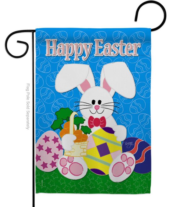 Happy Bunny - Easter Spring Vertical Impressions Decorative Flags HG103029 Made In USA