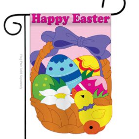 Happy Easter - Easter Spring Vertical Applique Decorative Flags HG103034