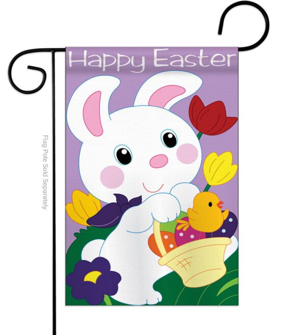 Easter Bunny - Easter Spring Vertical Applique Decorative Flags HG103038 - Image 7