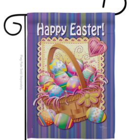 Easter Basket - Easter Spring Vertical Impressions Decorative Flags HG103040 Made In USA
