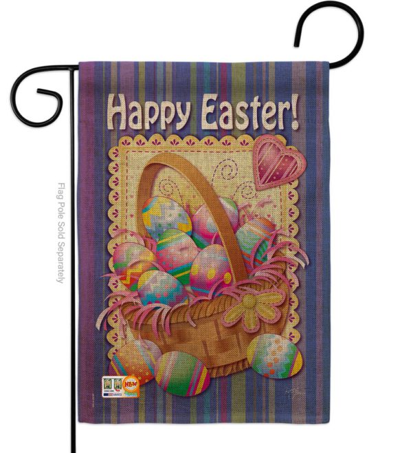Easter Basket - Easter Spring Vertical Impressions Decorative Flags HG103040 Made In USA - Image 8