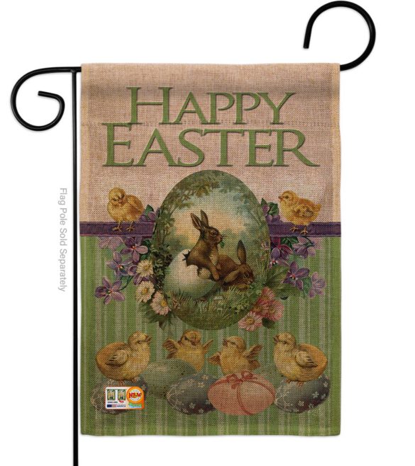 Bunny with Chicks - Easter Spring Vertical Impressions Decorative Flags HG103053 Made In USA - Image 8