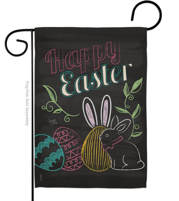 Colorful Easter Eggs - Easter Spring Vertical Impressions Decorative Flags HG103054 Made In USA