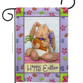 Bunny and Beans - Easter Spring Vertical Impressions Decorative Flags HG103056 Made In USA
