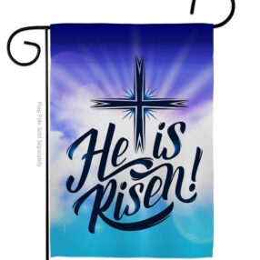 He is Risen - Easter Spring Vertical Impressions Decorative Flags HG103077 Made In USA