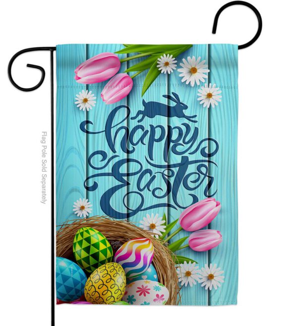 Daisy Egg Basket - Easter Spring Vertical Impressions Decorative Flags HG103080 Made In USA