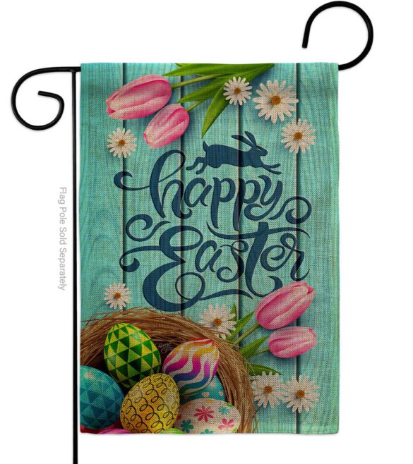 Daisy Egg Basket - Easter Spring Vertical Impressions Decorative Flags HG103080 Made In USA - Image 11