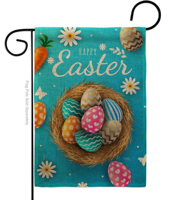 Colourful Egg Bracket - Easter Spring Vertical Impressions Decorative Flags HG103082 Made In USA - Image 11
