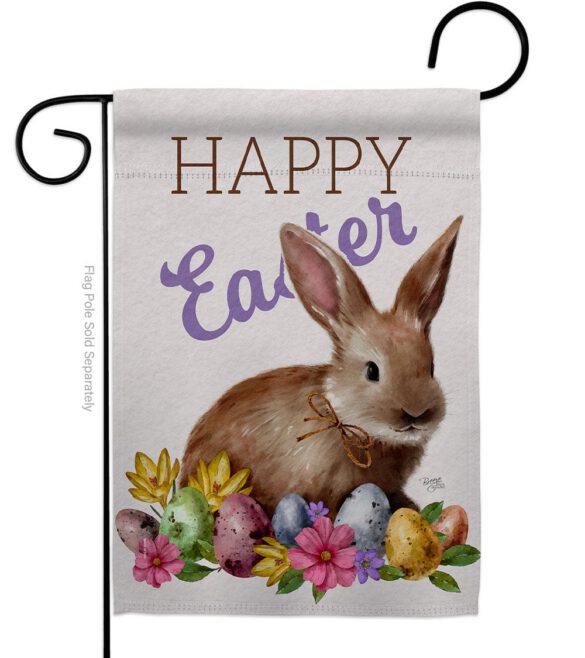 Bunny Eggs - Easter Spring Vertical Impressions Decorative Flags HG103083 Made In USA