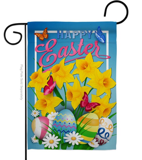 Daffodils Easter - Easter Spring Vertical Impressions Decorative Flags HG137154 Made In USA