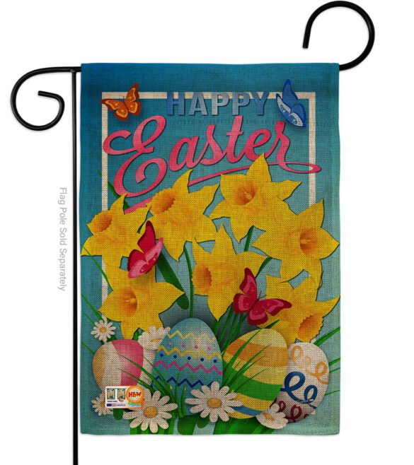 Daffodils Easter - Easter Spring Vertical Impressions Decorative Flags HG137154 Made In USA - Image 8