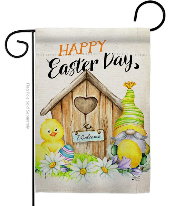 Easter Gnome - Easter Spring Vertical Impressions Decorative Flags HG137391 Made In USA