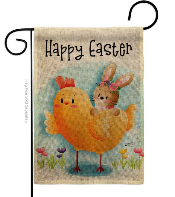 Chick with Bunny - Easter Spring Vertical Impressions Decorative Flags HG137403 Made In USA - Image 11