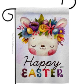 Happy Bunny - Easter Spring Vertical Impressions Decorative Flags HG137443 Made In USA