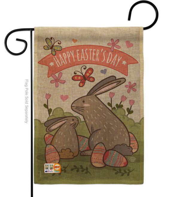 Happy Easter's Day with Colourful Bunny Eggs - Easter Spring Vertical Impressions Decorative Flags HG192020 Made In USA - Image 8