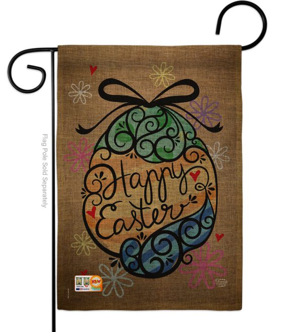 Colourful Happy Easter Egg - Easter Spring Vertical Impressions Decorative Flags HG192022 Made In USA - Image 8