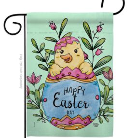 Happy Chick - Easter Spring Vertical Impressions Decorative Flags HG192342 Made In USA