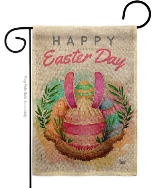Happy Bunny Eggs - Easter Spring Vertical Impressions Decorative Flags HG192349 Made In USA - Image 11
