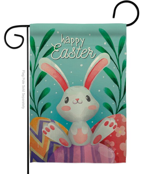 Colorful Easter Eggs - Easter Spring Vertical Impressions Decorative Flags HG192350 Made In USA