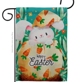 Hiding Easter Bunny - Easter Spring Vertical Impressions Decorative Flags HG192351 Made In USA