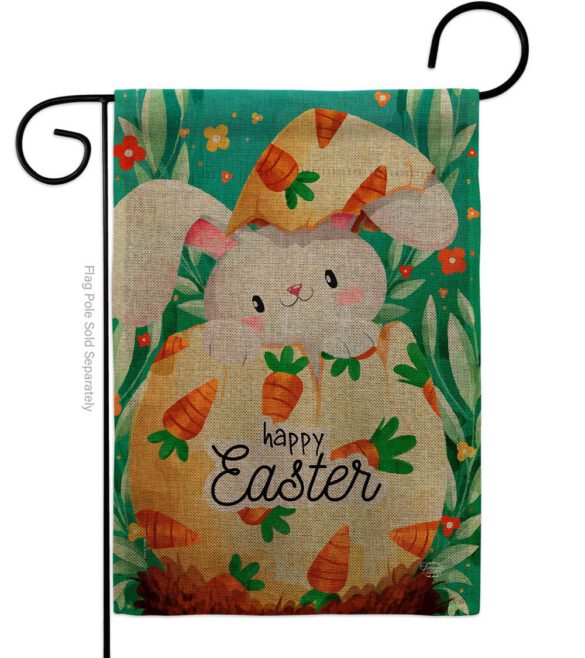 Hiding Easter Bunny - Easter Spring Vertical Impressions Decorative Flags HG192351 Made In USA - Image 11