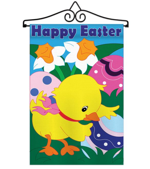 Easter Chick - Easter Spring Vertical Applique Decorative Flags HG103035 - Image 7