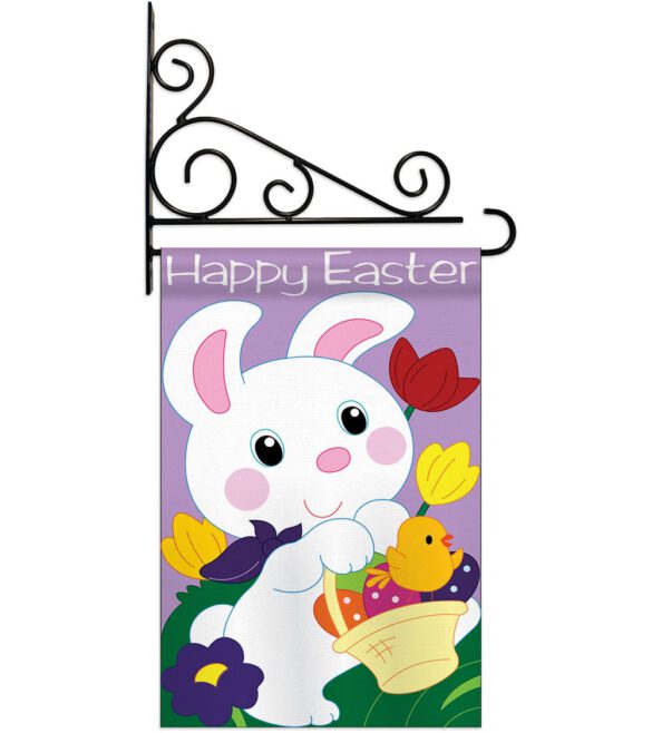 Easter Bunny - Easter Spring Vertical Applique Decorative Flags HG103038 - Image 3