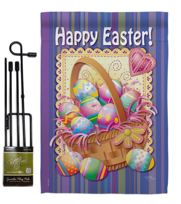 Easter Basket - Easter Spring Vertical Impressions Decorative Flags HG103040 Made In USA - Image 4