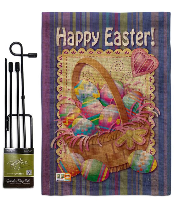 Easter Basket - Easter Spring Vertical Impressions Decorative Flags HG103040 Made In USA - Image 9