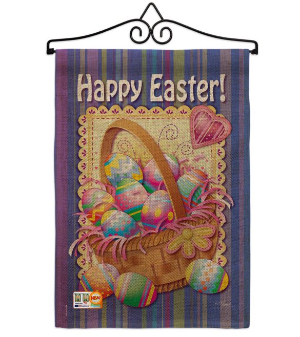 Easter Basket - Easter Spring Vertical Impressions Decorative Flags HG103040 Made In USA - Image 10