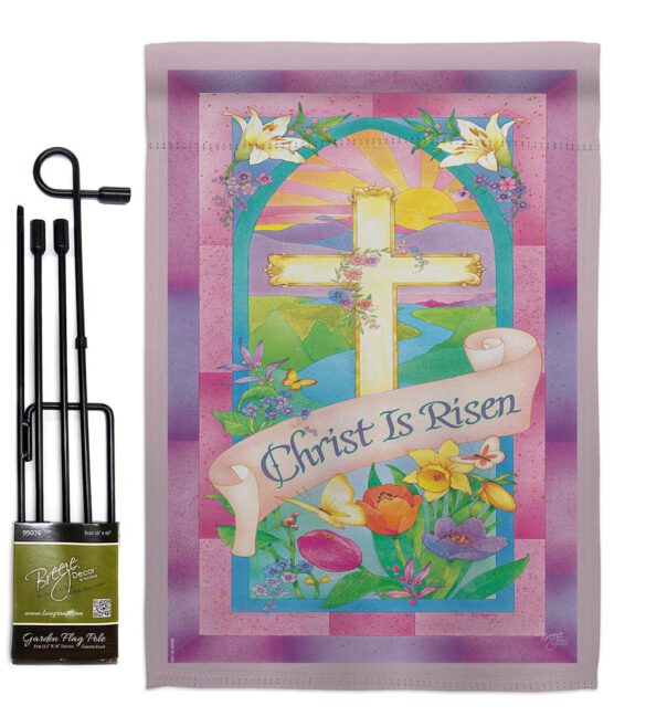 Christ is Risen - Easter Spring Vertical Impressions Decorative Flags HG103043 Made In USA - Image 4