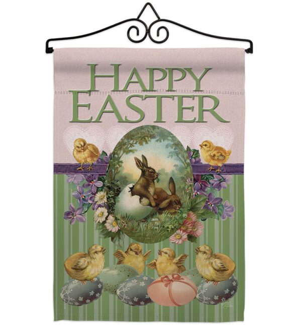 Bunny with Chicks - Easter Spring Vertical Impressions Decorative Flags HG103053 Made In USA - Image 7