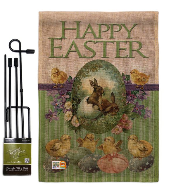 Bunny with Chicks - Easter Spring Vertical Impressions Decorative Flags HG103053 Made In USA - Image 9
