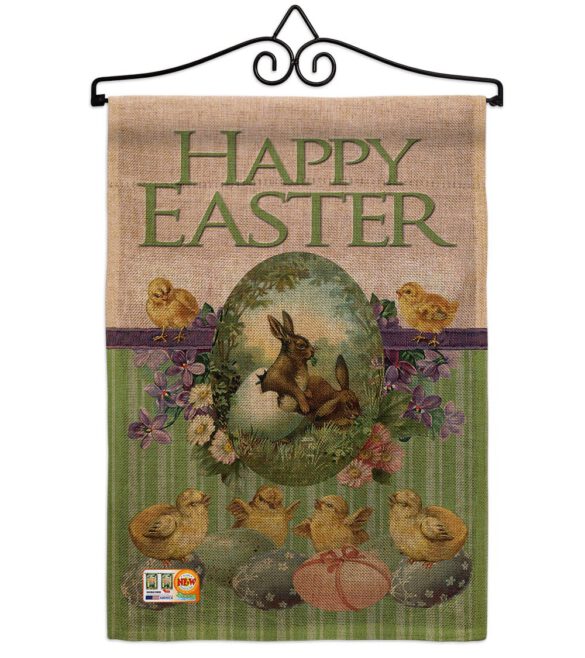Bunny with Chicks - Easter Spring Vertical Impressions Decorative Flags HG103053 Made In USA - Image 10