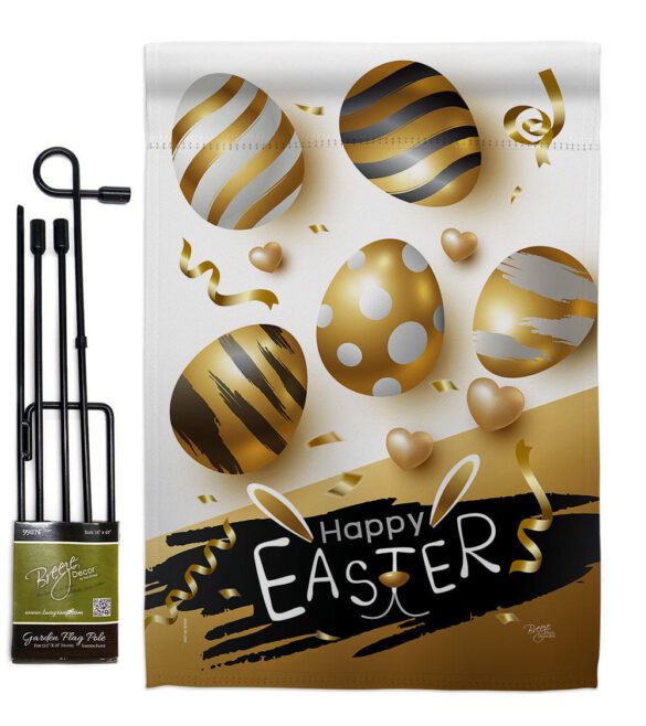 Golden Eggs Party - Easter Spring Vertical Impressions Decorative Flags HG103078 Made In USA - Image 4