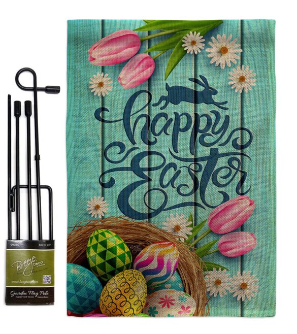 Daisy Egg Basket - Easter Spring Vertical Impressions Decorative Flags HG103080 Made In USA - Image 14