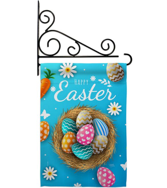 Colourful Egg Bracket - Easter Spring Vertical Impressions Decorative Flags HG103082 Made In USA - Image 8