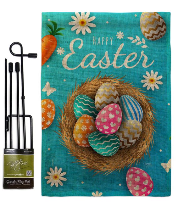 Colourful Egg Bracket - Easter Spring Vertical Impressions Decorative Flags HG103082 Made In USA - Image 14
