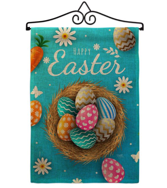 Colourful Egg Bracket - Easter Spring Vertical Impressions Decorative Flags HG103082 Made In USA - Image 17