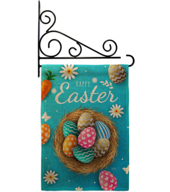 Colourful Egg Bracket - Easter Spring Vertical Impressions Decorative Flags HG103082 Made In USA - Image 18