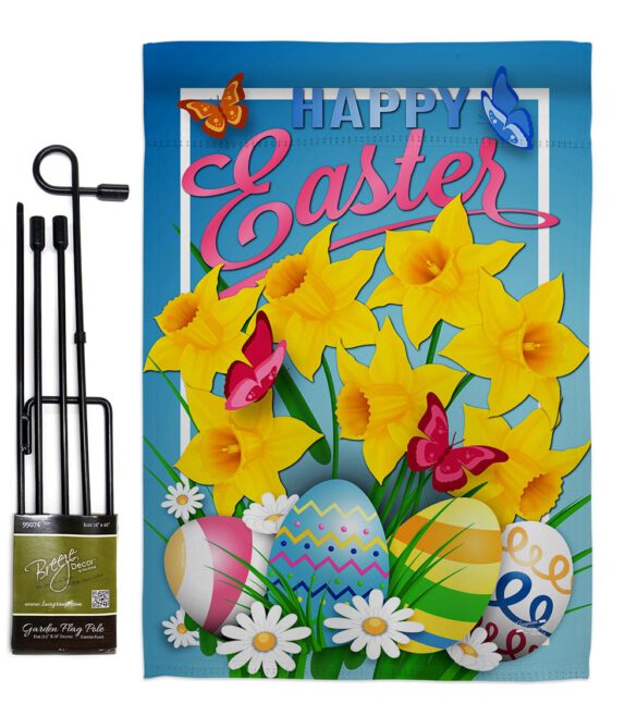 Daffodils Easter - Easter Spring Vertical Impressions Decorative Flags HG137154 Made In USA - Image 4
