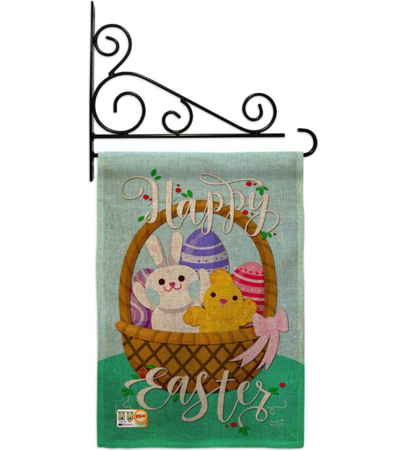 Happy Easter Basket - Easter Spring Vertical Impressions Decorative Flags HG137155 Made In USA - Image 12