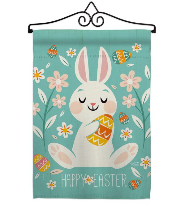 Cheerful Easter Bunny - Easter Spring Vertical Impressions Decorative Flags HG137345 Made In USA - Image 7